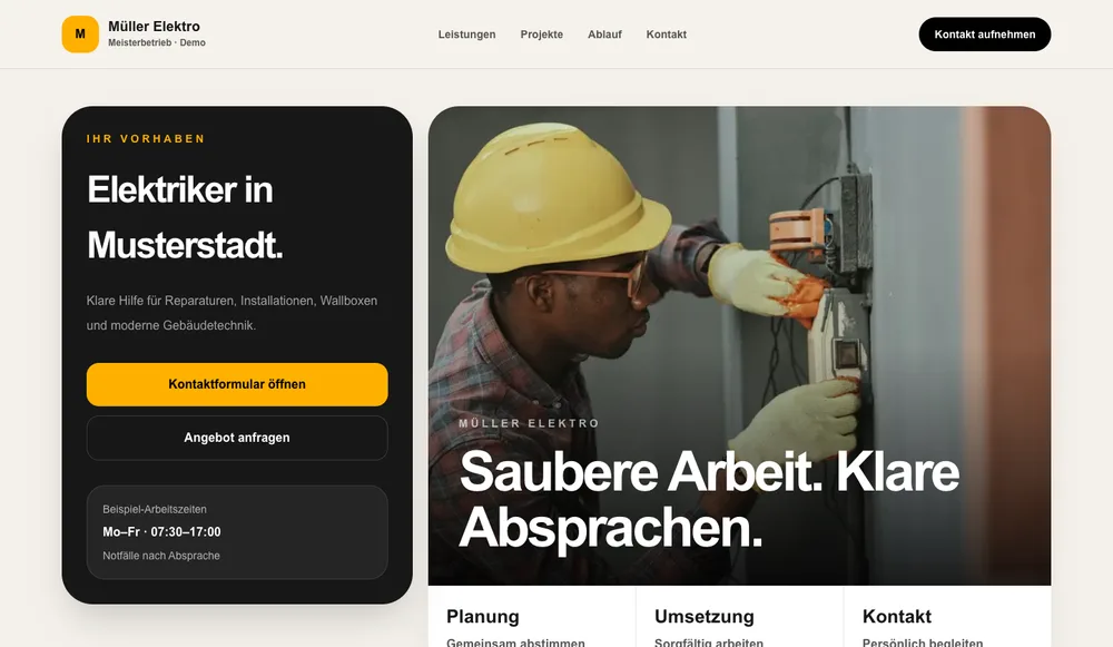 Vorschau der Handwerker Demo
