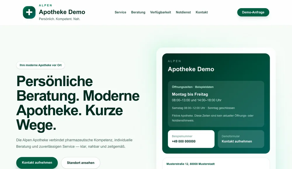 Vorschau der Apotheken Demo
