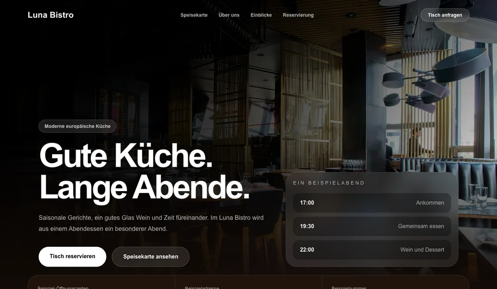 Vorschau der Restaurant Demo